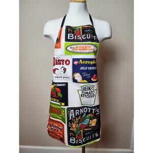 Handmade Vibrant Colors Food Ads Full Long Apron ( (22" x 36") Ribbon Tie Cute